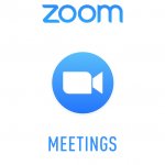 Zoom MEETINGS text and icon (plural)