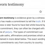 Sworn testimony