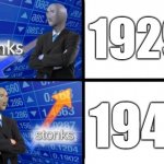 Stinks Stonks | 1929; 1941 | image tagged in stinks stonks,1929,wwii | made w/ Imgflip meme maker
