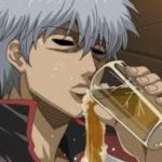 Gintoki stunned when drinking bear