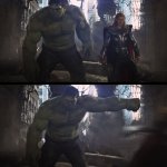Hulk Punches Thor meme