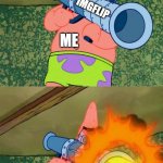 Road to top! | IMGFLIP; ME; VIRAL MEME | image tagged in patrick star,patrick,rocket,viral,viral meme,imgflip | made w/ Imgflip meme maker