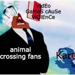 Stitch throwing a book at Bubbles | vIdEo GaMeS cAuSe ViOlEnCe; animal crossing fans; Karens | image tagged in stitch throwing a book at bubbles | made w/ Imgflip meme maker
