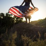 American Flag Girl Woman
