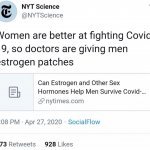 Covid-19 Estrogen Patches for Men! meme