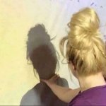 Girl Choking Her Shadow meme