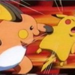 Raichu vs Pikachu meme