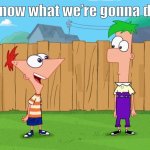 Ferb, i know what we’re gonna do today meme