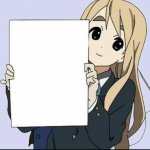 Anime girl with sign meme