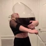 Woman drinking wine GIF Template