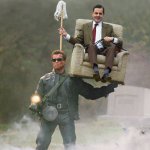 Terminator carrying Mr.Bean