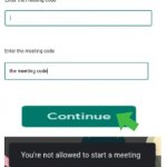 The meeting code