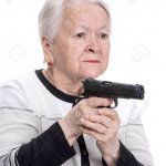 Grandma with gun