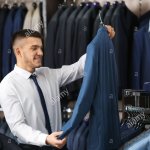 Man choosing suit