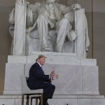 Trump at Lincoln Memorial meme