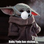 Baby Yoda's coronavirus message meme