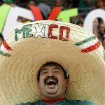Fat Mexican wearing a Sombrero at World Cup Soccer Fan 2002