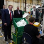 Trump at the factory
