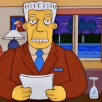 Kent Brockman reporting from his own home