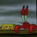 Krabs Annoyed at Spongebob meme
