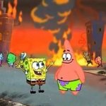Spongebob city on fire