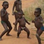 Dancing black baby