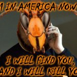 Liam Neeson Murder Hornet | I'M IN AMERICA NOW SO; I WILL FIND YOU,
AND I WILL KILL YOU | image tagged in murder hornet,memes,liam neeson taken,i will find you and i will kill you,first world problems,aint nobody got time for that | made w/ Imgflip meme maker