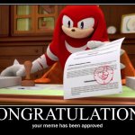 Knuckles Approves