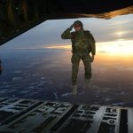 soldier jump from plane