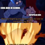 Hades and Meg | COOL KIDS IN SCHOOL; UNPOPULAR KIDS | image tagged in hades and meg | made w/ Imgflip meme maker