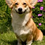 Sort of happy corgi