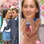 Distracted crush | image tagged in anime crush,distracted boyfriend | made w/ Imgflip meme maker