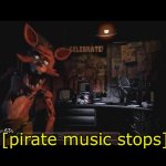 Pirate music stops