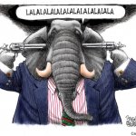 GOP Republican elephant ignoring facts, science