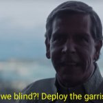 Are we blind? Deploy the garrison! meme