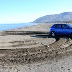 Subaru on sand