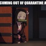 Demon Slayer Nezuko | EVERYONE COMING OUT OF QUARANTINE AFTER 2020 | image tagged in demon slayer nezuko | made w/ Imgflip meme maker