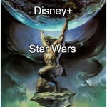 The truth with Disney+ | Disney+; Star Wars | image tagged in atlas,star wars | made w/ Imgflip meme maker