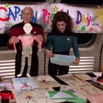 Captain Picard holding Paper Picard