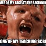 awkward screencast face | FROZEN FRAME OF MY FACE AT THE BEGINNING AND END; OF EVERY ONE OF MY TEACHING SCREENCASTS | image tagged in sloth goonies | made w/ Imgflip meme maker