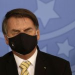 Bolsonaro wearing a COVID19 mask