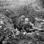 Soldiers in a foxhole