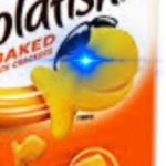 glowing eye goldfish snack meme