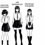 dominated anime girls meme