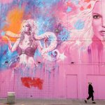 Britney Spears wall mural LA meme