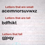big and small lowercase letters