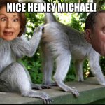 Nancy Pelosi and Adam Schiff | NICE HEINEY MICHAEL! | image tagged in nancy pelosi and adam schiff | made w/ Imgflip meme maker