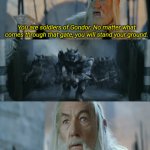 You are soldiers of Gondor meme