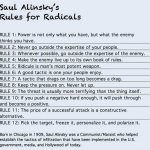 Saul Alinsky’s Rules for Radicals meme