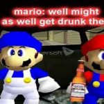 Mario With Some Beer